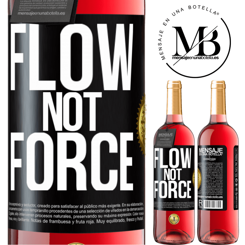 29,95 € Free Shipping | Rosé Wine ROSÉ Edition Flow, not force Black Label. Customizable label Young wine Harvest 2021 Tempranillo