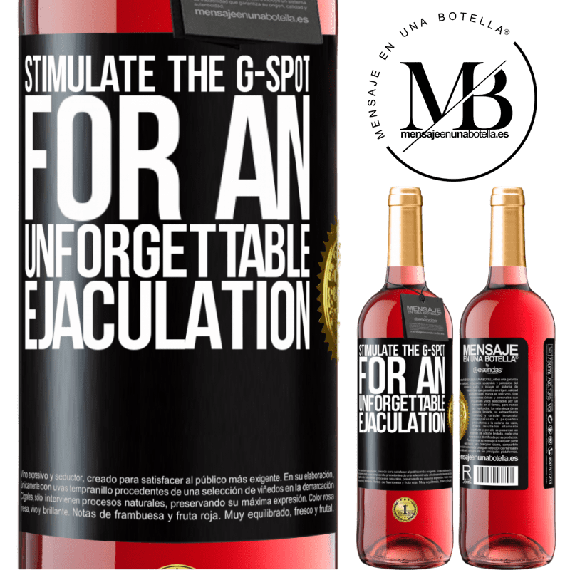 29,95 € Free Shipping | Rosé Wine ROSÉ Edition Stimulate the G-spot for an unforgettable ejaculation Black Label. Customizable label Young wine Harvest 2021 Tempranillo