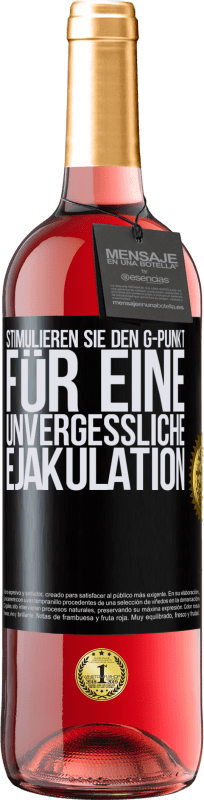 29,95 € | Roséwein ROSÉ Ausgabe Stimulieren Sie den G-Punkt für eine unvergessliche Ejakulation Schwarzes Etikett. Anpassbares Etikett Junger Wein Ernte 2023 Tempranillo