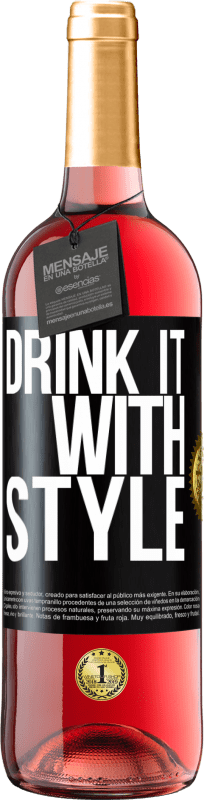 29,95 € | Rosé Wine ROSÉ Edition Drink it with style Black Label. Customizable label Young wine Harvest 2023 Tempranillo