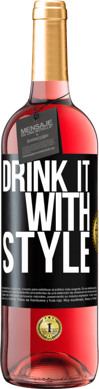 29,95 € | Rosé Wine ROSÉ Edition Drink it with style Black Label. Customizable label Young wine Harvest 2024 Tempranillo