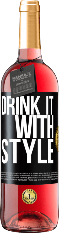 29,95 € | Rosé Wine ROSÉ Edition Drink it with style Black Label. Customizable label Young wine Harvest 2025 Tempranillo