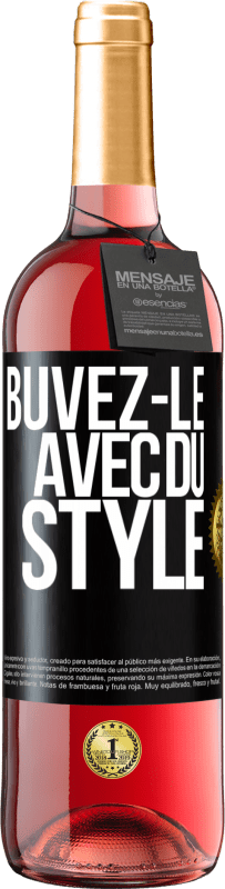 29,95 € | Vin rosé Édition ROSÉ Buvez-le avec du style Étiquette Noire. Étiquette personnalisable Vin jeune Récolte 2023 Tempranillo