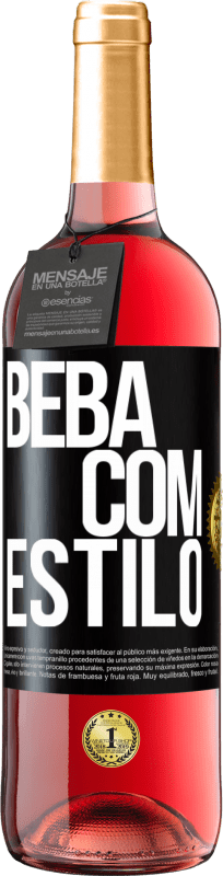 29,95 € | Vinho rosé Edição ROSÉ Beba com estilo Etiqueta Preta. Etiqueta personalizável Vinho jovem Colheita 2023 Tempranillo