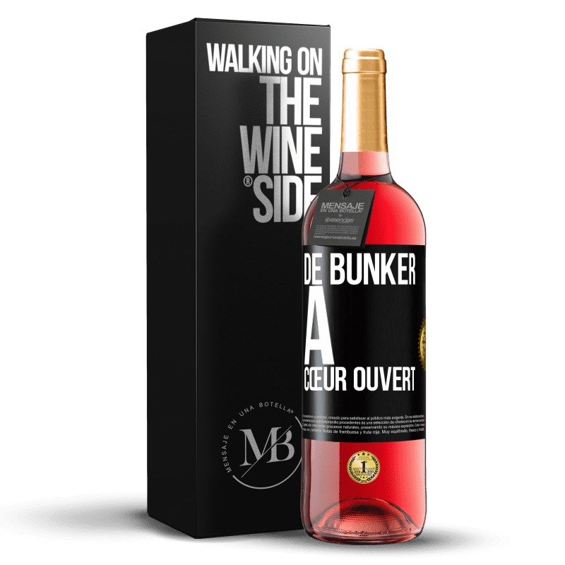 29,95 € Envoi gratuit | Vin rosé Édition ROSÉ De bunker à cœur ouvert Étiquette Noire. Étiquette personnalisable Vin jeune Récolte 2024 Tempranillo