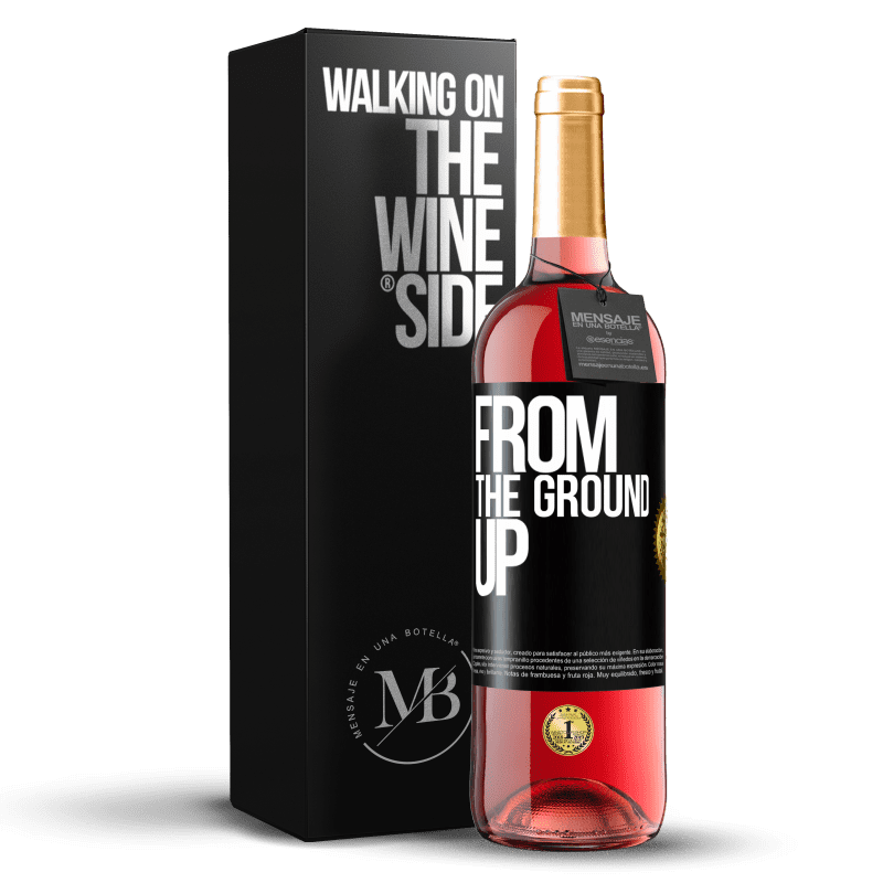 24,95 € Free Shipping | Rosé Wine ROSÉ Edition From The Ground Up Black Label. Customizable label Young wine Harvest 2021 Tempranillo