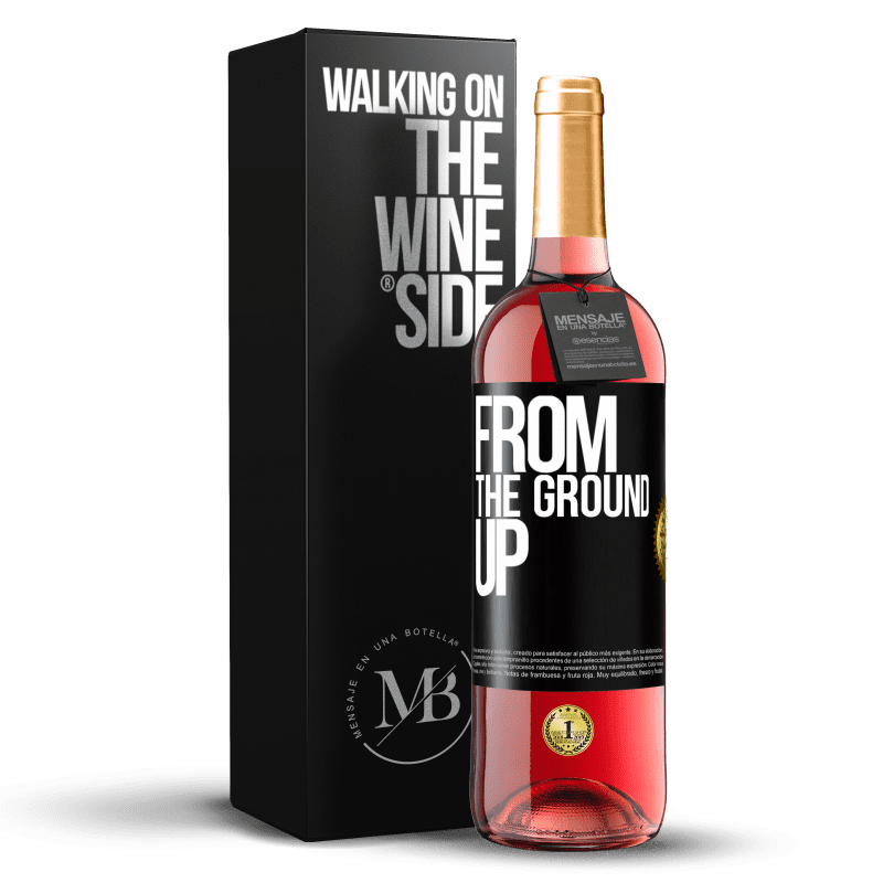 29,95 € Spedizione Gratuita | Vino rosato Edizione ROSÉ From The Ground Up Etichetta Nera. Etichetta personalizzabile Vino giovane Raccogliere 2025 Tempranillo