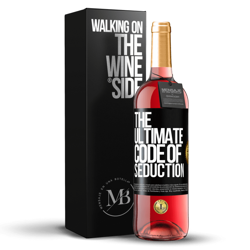 29,95 € 送料無料 | ロゼワイン ROSÉエディション The ultimate code of seduction ブラックラベル. カスタマイズ可能なラベル 若いワイン 収穫 2025 Tempranillo