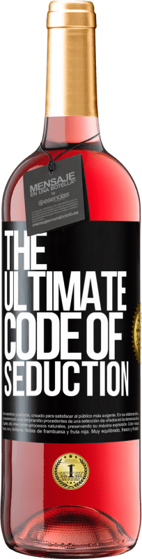 29,95 € | Vinho rosé Edição ROSÉ The ultimate code of seduction Etiqueta Preta. Etiqueta personalizável Vinho jovem Colheita 2023 Tempranillo