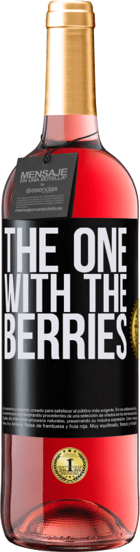 29,95 € | Roséwein ROSÉ Ausgabe The one with the berries Schwarzes Etikett. Anpassbares Etikett Junger Wein Ernte 2023 Tempranillo