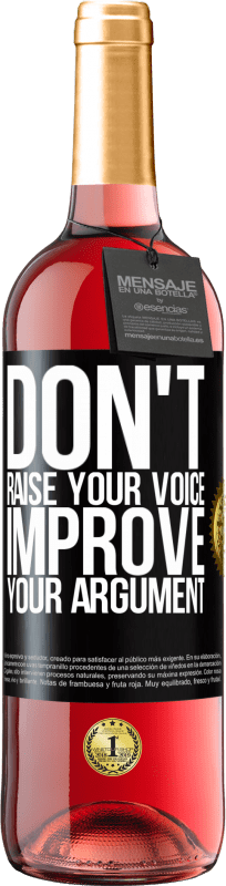 29,95 € | 桃红葡萄酒 ROSÉ版 不要提高声音，改善论点 黑标. 可自定义的标签 青年酒 收成 2023 Tempranillo