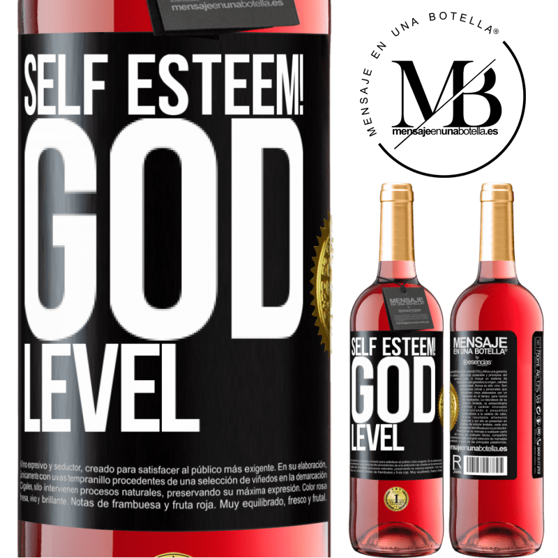 29,95 € Free Shipping | Rosé Wine ROSÉ Edition Self esteem! God level Black Label. Customizable label Young wine Harvest 2022 Tempranillo