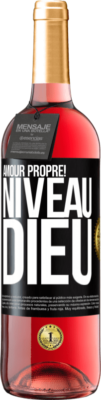 Envoi gratuit | Vin rosé Édition ROSÉ Amour propre! Niveau Dieu Étiquette Noire. Étiquette personnalisable Vin jeune Récolte 2023 Tempranillo