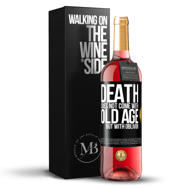 29,95 € Free Shipping | Rosé Wine ROSÉ Edition Death does not come with old age, but with oblivion Black Label. Customizable label Young wine Harvest 2025 Tempranillo