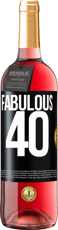29,95 € | Rosé Wine ROSÉ Edition Fabulous 40 Black Label. Customizable label Young wine Harvest 2023 Tempranillo