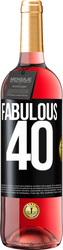 29,95 € | Rosé Wine ROSÉ Edition Fabulous 40 Black Label. Customizable label Young wine Harvest 2024 Tempranillo