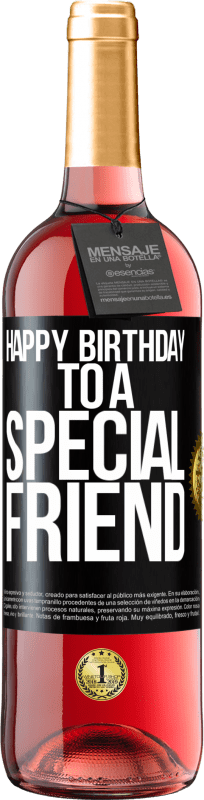 24,95 € Free Shipping | Rosé Wine ROSÉ Edition Happy birthday to a special friend Black Label. Customizable label Young wine Harvest 2021 Tempranillo