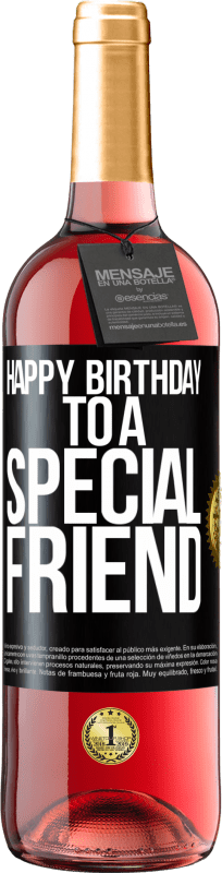 29,95 € | Rosé Wine ROSÉ Edition Happy birthday to a special friend Black Label. Customizable label Young wine Harvest 2025 Tempranillo