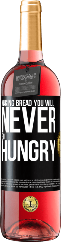 Free Shipping | Rosé Wine ROSÉ Edition Making bread you will never go hungry Black Label. Customizable label Young wine Harvest 2023 Tempranillo