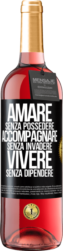 29,95 € | Vino rosato Edizione ROSÉ Amare senza possedere, accompagnare senza invadere, vivere senza dipendere Etichetta Nera. Etichetta personalizzabile Vino giovane Raccogliere 2024 Tempranillo