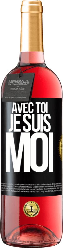 29,95 € Envoi gratuit | Vin rosé Édition ROSÉ Avec toi, je suis moi Étiquette Noire. Étiquette personnalisable Vin jeune Récolte 2025 Tempranillo