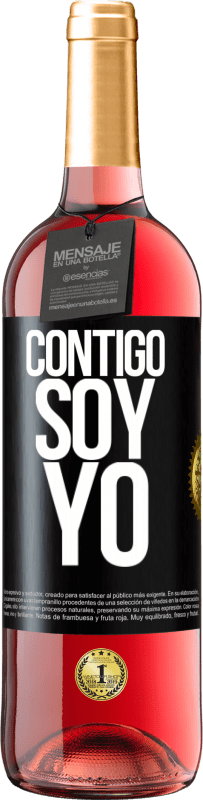 29,95 € | Vino Rosado Edición ROSÉ Contigo soy yo Etiqueta Negra. Etiqueta personalizable Vino joven Cosecha 2023 Tempranillo