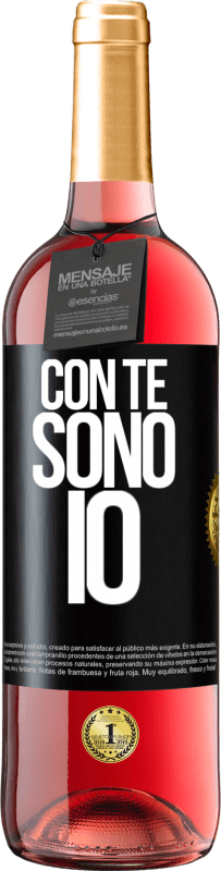 29,95 € | Vino rosato Edizione ROSÉ Con te sono io Etichetta Nera. Etichetta personalizzabile Vino giovane Raccogliere 2024 Tempranillo