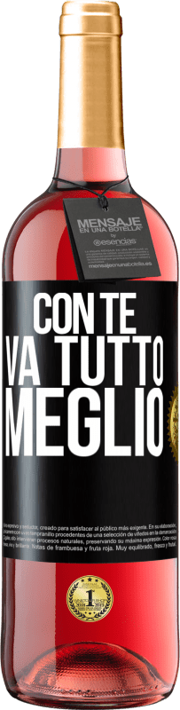 29,95 € | Vino rosato Edizione ROSÉ Con te va tutto meglio Etichetta Nera. Etichetta personalizzabile Vino giovane Raccogliere 2024 Tempranillo