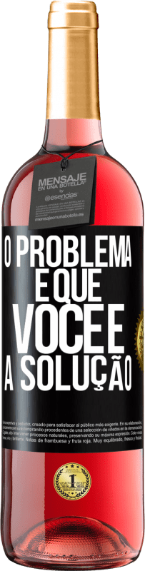 29,95 € | Vinho rosé Edição ROSÉ O problema é que você é a solução Etiqueta Preta. Etiqueta personalizável Vinho jovem Colheita 2024 Tempranillo