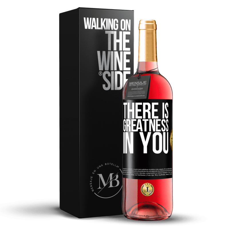 29,95 € Бесплатная доставка | Розовое вино Издание ROSÉ В тебе есть величие Черная метка. Настраиваемая этикетка Молодое вино Урожай 2023 Tempranillo