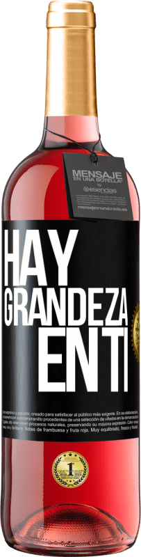 29,95 € | Vino Rosado Edición ROSÉ Hay grandeza en ti Etiqueta Negra. Etiqueta personalizable Vino joven Cosecha 2024 Tempranillo