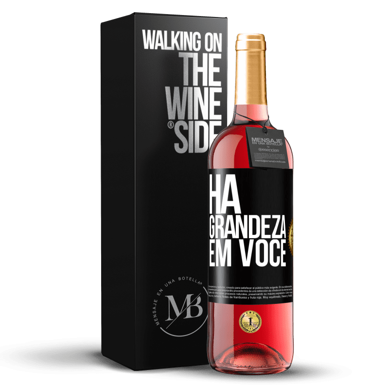 29,95 € Envio grátis | Vinho rosé Edição ROSÉ Há grandeza em você Etiqueta Preta. Etiqueta personalizável Vinho jovem Colheita 2023 Tempranillo