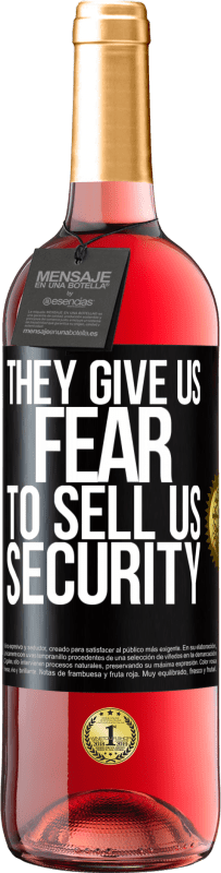 29,95 € | ロゼワイン ROSÉエディション 彼らは私たちにセキュリティを売る恐れを与えます ブラックラベル. カスタマイズ可能なラベル 若いワイン 収穫 2023 Tempranillo