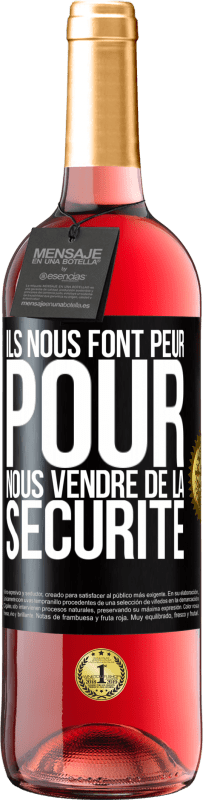 29,95 € Envoi gratuit | Vin rosé Édition ROSÉ Ils nous font peur pour nous vendre de la sécurité Étiquette Noire. Étiquette personnalisable Vin jeune Récolte 2025 Tempranillo