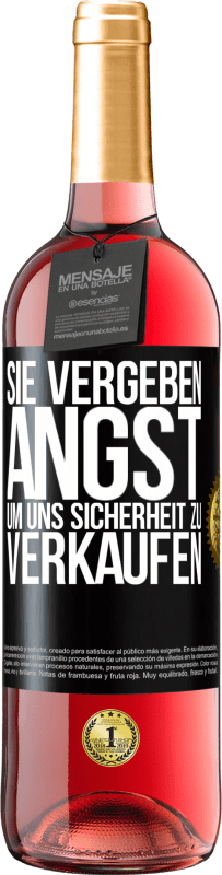 29,95 € | Roséwein ROSÉ Ausgabe Sie vergeben Angst, um uns Sicherheit zu verkaufen Schwarzes Etikett. Anpassbares Etikett Junger Wein Ernte 2023 Tempranillo