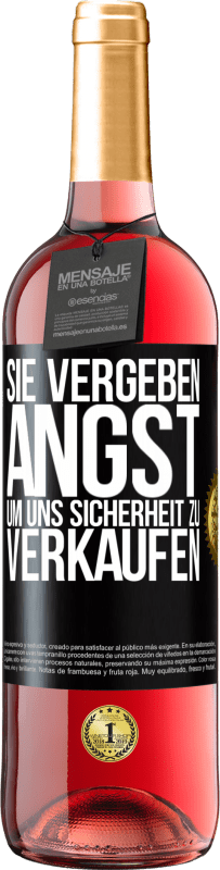 29,95 € | Roséwein ROSÉ Ausgabe Sie vergeben Angst, um uns Sicherheit zu verkaufen Schwarzes Etikett. Anpassbares Etikett Junger Wein Ernte 2024 Tempranillo