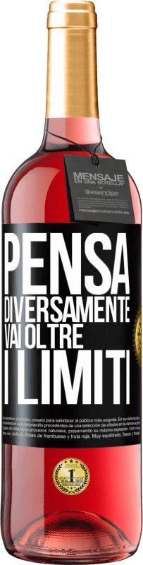 29,95 € | Vino rosato Edizione ROSÉ Pensa diversamente. Vai oltre i limiti Etichetta Nera. Etichetta personalizzabile Vino giovane Raccogliere 2025 Tempranillo