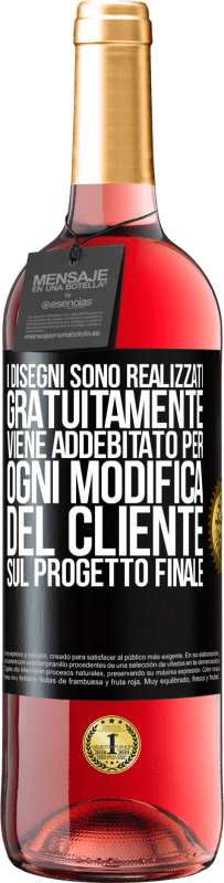 Spedizione Gratuita | Vino rosato Edizione ROSÉ I disegni sono realizzati gratuitamente. Viene addebitato per ogni modifica del cliente sul progetto finale Etichetta Nera. Etichetta personalizzabile Vino giovane Raccogliere 2023 Tempranillo