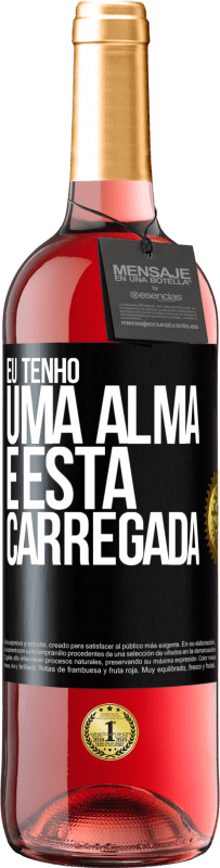 29,95 € Envio grátis | Vinho rosé Edição ROSÉ Eu tenho uma alma e esta carregada Etiqueta Preta. Etiqueta personalizável Vinho jovem Colheita 2025 Tempranillo