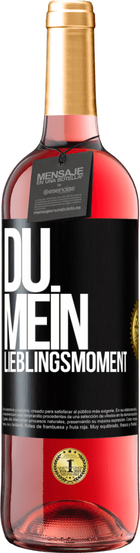 29,95 € | Roséwein ROSÉ Ausgabe Du. Mein Lieblingsmoment Schwarzes Etikett. Anpassbares Etikett Junger Wein Ernte 2024 Tempranillo