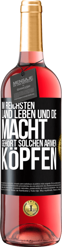 Kostenloser Versand | Roséwein ROSÉ Ausgabe Im reichsten Land leben und die Macht gehört solchen armen Köpfen Schwarzes Etikett. Anpassbares Etikett Junger Wein Ernte 2023 Tempranillo