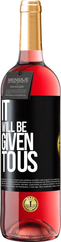 Free Shipping | Rosé Wine ROSÉ Edition It will be given to us Black Label. Customizable label Young wine Harvest 2023 Tempranillo