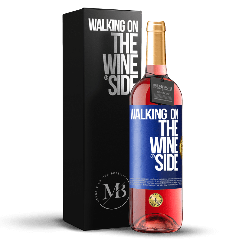 29,95 € Бесплатная доставка | Розовое вино Издание ROSÉ Walking on the Wine Side® Синяя метка. Настраиваемая этикетка Молодое вино Урожай 2024 Tempranillo