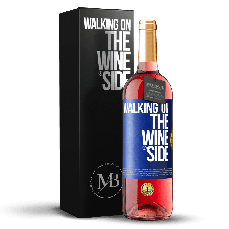 29,95 € Envoi gratuit | Vin rosé Édition ROSÉ Walking on the Wine Side® Étiquette Bleue. Étiquette personnalisable Vin jeune Récolte 2023 Tempranillo