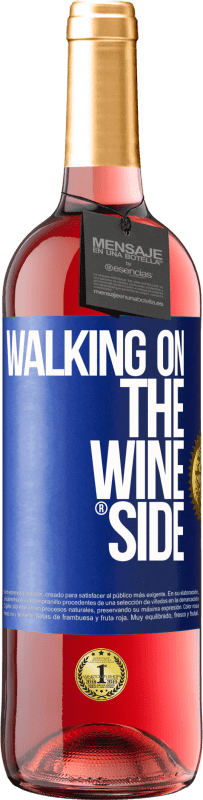 29,95 € | Vino Rosado Edición ROSÉ Walking on the Wine Side® Etiqueta Azul. Etiqueta personalizable Vino joven Cosecha 2023 Tempranillo