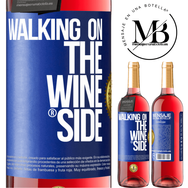 29,95 € Envío gratis | Vino Rosado Edición ROSÉ Walking on the Wine Side® Etiqueta Azul. Etiqueta personalizable Vino joven Cosecha 2024 Tempranillo