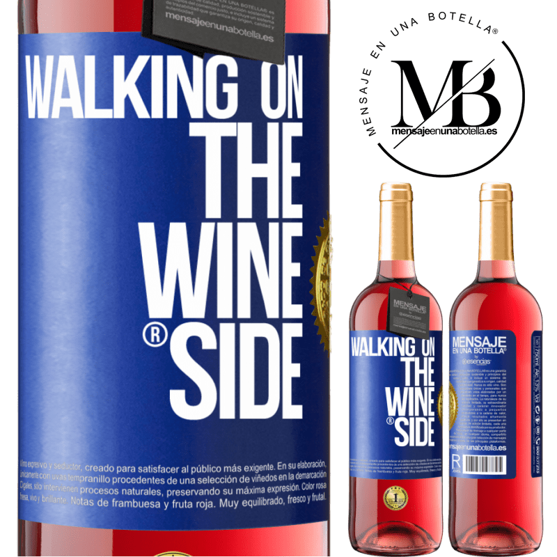 29,95 € Kostenloser Versand | Roséwein ROSÉ Ausgabe Walking on the Wine Side® Blaue Markierung. Anpassbares Etikett Junger Wein Ernte 2023 Tempranillo