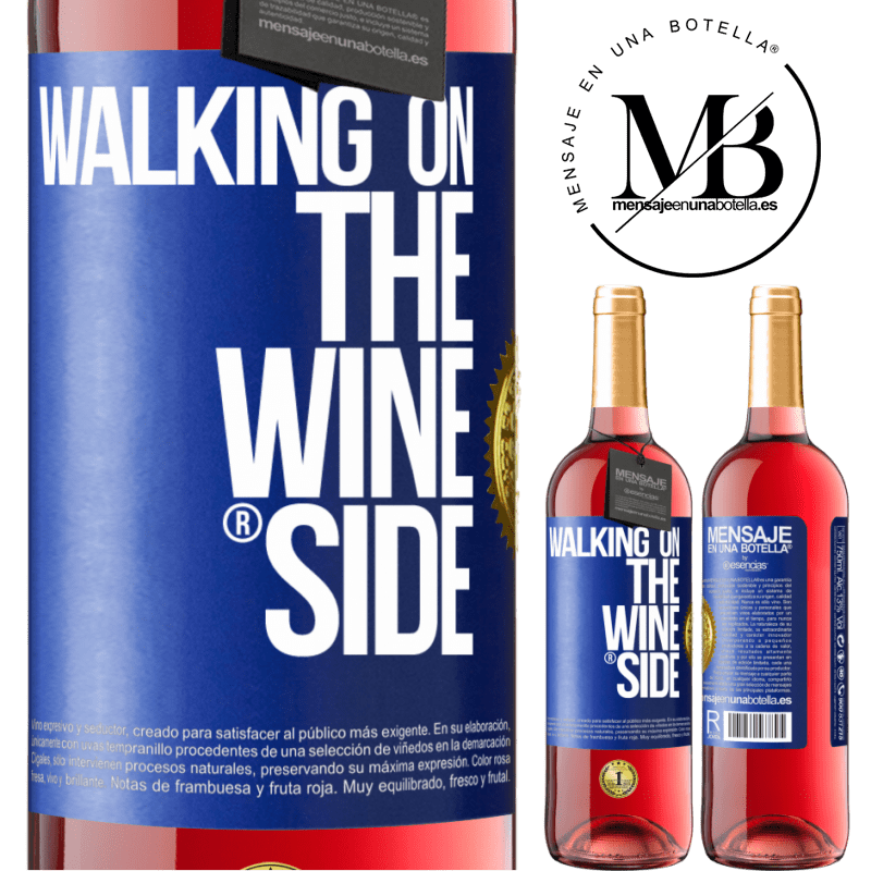 29,95 € Kostenloser Versand | Roséwein ROSÉ Ausgabe Walking on the Wine Side® Blaue Markierung. Anpassbares Etikett Junger Wein Ernte 2024 Tempranillo