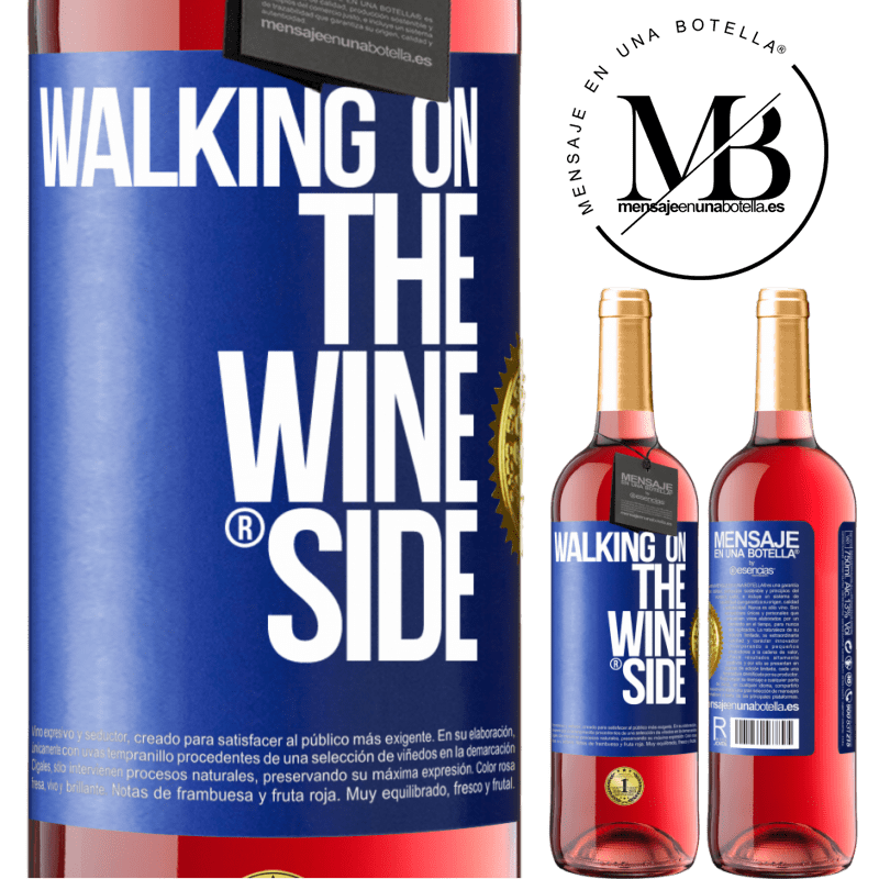 29,95 € Kostenloser Versand | Roséwein ROSÉ Ausgabe Walking on the Wine Side® Blaue Markierung. Anpassbares Etikett Junger Wein Ernte 2025 Tempranillo