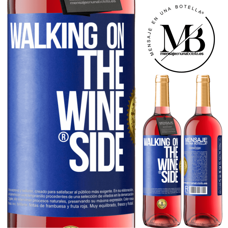 29,95 € Spedizione Gratuita | Vino rosato Edizione ROSÉ Walking on the Wine Side® Etichetta Blu. Etichetta personalizzabile Vino giovane Raccogliere 2024 Tempranillo